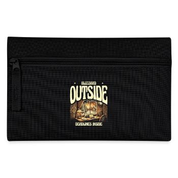 Blizzard Outside Deadlines Inside Winter Work Life - Pencil Case - black - Front