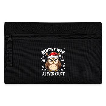 Eule Rentier war ausverkauft - Federtasche - Schwarz - Vorne