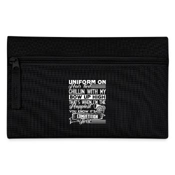 Cheerleading Competition Uniform On Hair Tied - Pencil Case - black - Front
