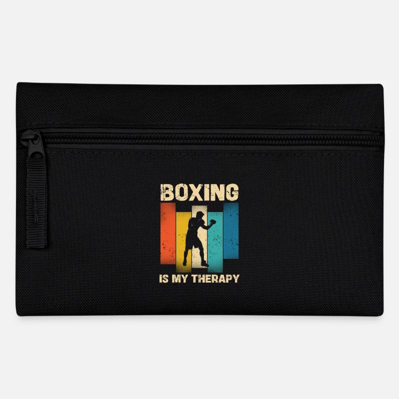 La boxe est ma thérapie style rétro - Trousse - noir