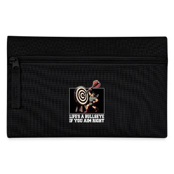 LIFE'S A BULLSEYE IF YOU AIM RIGHT - Pencil Case - black - Front