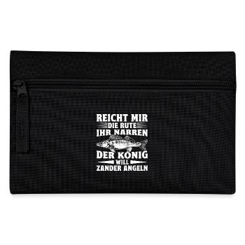Angler REICHET MIR DIE RUTEN IHR NARREN KÖNIG WILL - Federtasche - Schwarz - Vorne