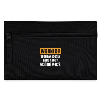 Achtung Spontane Gespräche Über Wirtschaft - Federtasche - Schwarz - Vorne