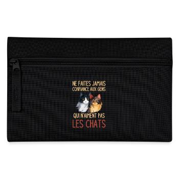 Amoureuse de chats amour des chats - Trousse - noir - Devant