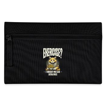 Exercise, I thought you said extra fries - Pencil Case - black - Front