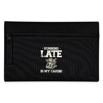 Running late is cardio, fitness humor workout - Pencil Case - black - Front
