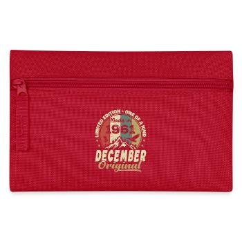 Vintage Cadeau Anniversaire Rétro - Décembre 1961 - Trousse - rouge - Devant