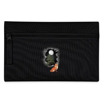 Fuchs Füchse Füchsin mystisch Natur Kind - Federtasche - Schwarz - Vorne