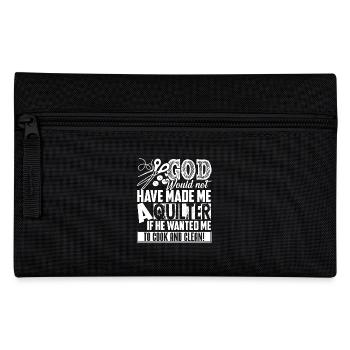 Quilting God Made Me A Quilter - Pencil Case - black - Front