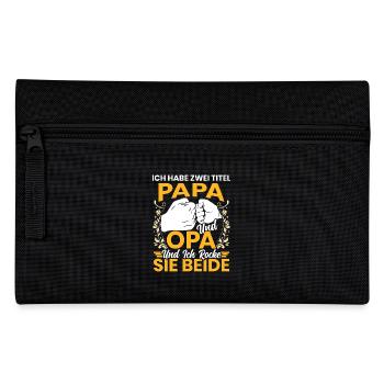 Großvater HABE ZWEI TITEL PAPA UND OPA ROCKE BEIDE - Federtasche - Schwarz - Vorne