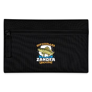 Zander Angeln OFFIZIELLES ZANDER GLÜCKSSHIRT - Federtasche - Schwarz - Vorne