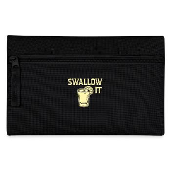 Swallow It Zitrone Shot Glas Humor Spruch - Federtasche - Schwarz - Vorne