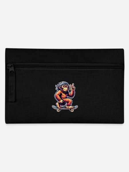 Neandertaler Skateboard Skater - Federtasche - Schwarz
