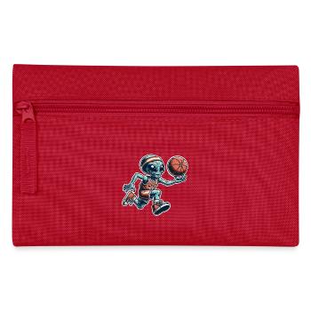 Alien Basketball Dunking - Pencil Case - red - Front