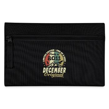 Vintage Retro Anniversary Gift - December 2011 - Pencil Case - black - Front