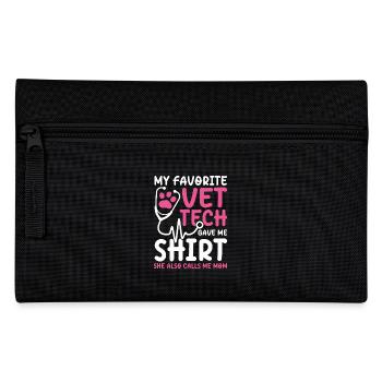 My Favorite Vet Tech Gave Me Motiv Mom - Federtasche - Schwarz - Vorne