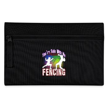 You're Safe With Me I Know Fencing - Pencil Case - black - Front