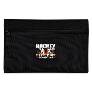 Hockey Is Life The Rest Is Just Downtime - Pencil Case - black - Front