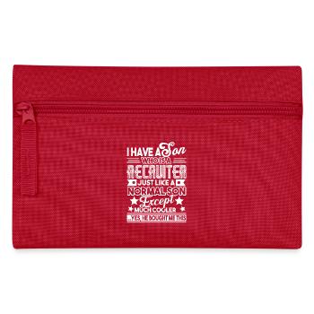 Recruiter My Son Is A Recruiter - Pencil Case - red - Front