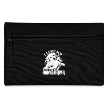 I Love Chocolate Labrador - Pencil Case - black - Front