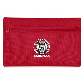 GAME PLAN: DON'T LET LIFE STRIKE ME OUT - Pencil Case - red - Front