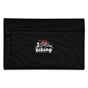 I Love Biking Bicycle Cycling Gravel Bike Mtb - Pencil Case - black - Front