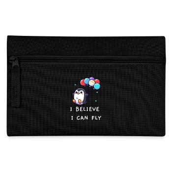 Pinguin "I believe I can fly" - Federtasche - Schwarz - Vorne