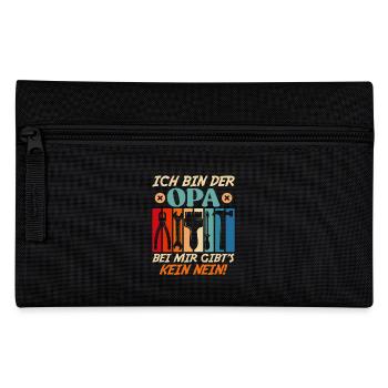 Großvater BIN DER OPA BEI MIR GIBT'S KEIN NEIN - Federtasche - Schwarz - Vorne