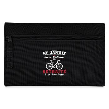 Un Retraité Sur Son Vélo Humour Retraite Cycliste - Trousse - noir - Devant