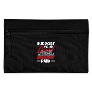 Roller Coaster Support Your Local Amusement Park - Pencil Case - black - Front
