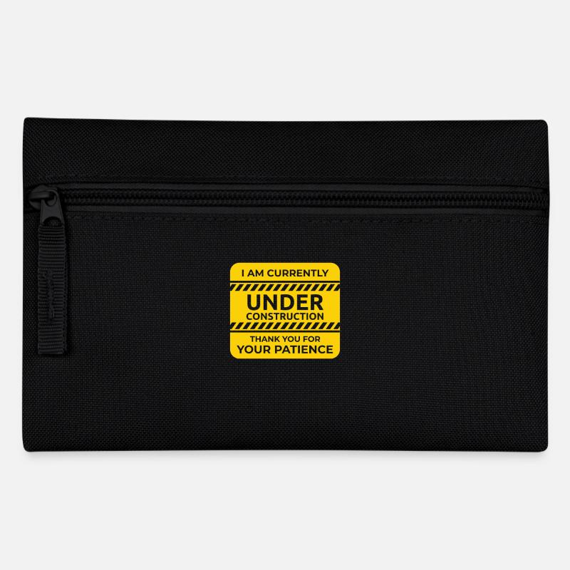 Under Construction Danke Für Deine Geduld - Federtasche - Schwarz