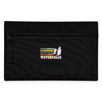 Life is better with waterfalls nature - Pencil Case - black - Front