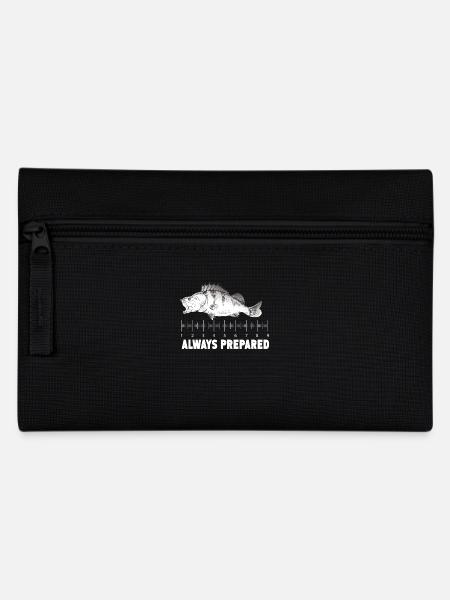 Immer Bereit Angeln Fisch Motiv für Angler und - Federtasche - Schwarz