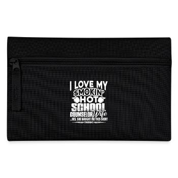 School Counselor I Love My School Counselor - Pencil Case - black - Front