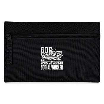 Social Worker God Made Social Workers - Pencil Case - black - Front