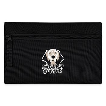 Cute English Setter Face - Pencil Case - black - Front