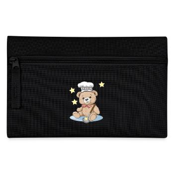 Teddy Sterne Koch Köche Köchin Kochkunst kochen - Federtasche - Schwarz - Vorne