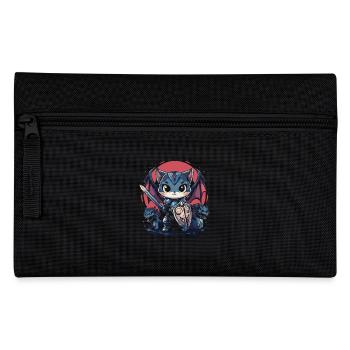 Chevalier chat épique avec des compagnons dragons - Trousse - noir - Devant