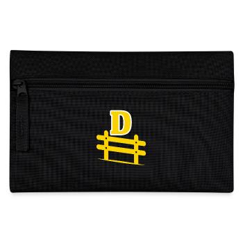 Double Bar Mat Fence Yellow Motif - Pencil Case - black - Front
