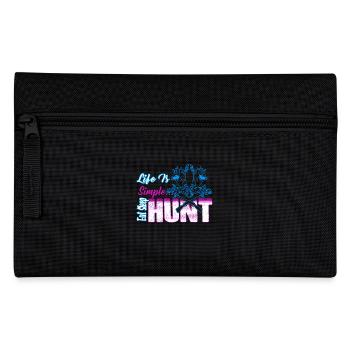Hunting Life Is Simple Eat Sleep Hunt - Pencil Case - black - Front