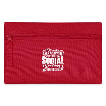 Social Worker Needs Expert Advice - Pencil Case - red - Front