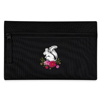 Squirrel With Flowers - Pencil Case - black - Front