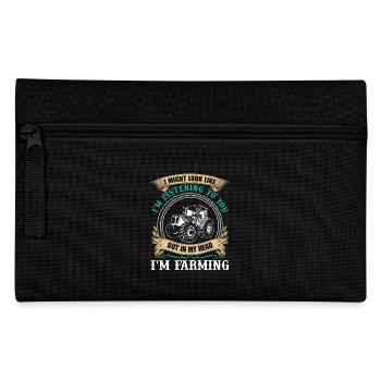 Farmer In My Head I am Farming - Pencil Case - black - Front