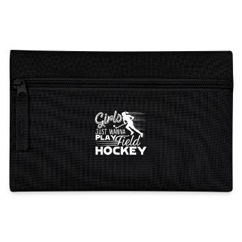 Field Hockey Girl Just Wanna Play - Pencil Case - black - Front