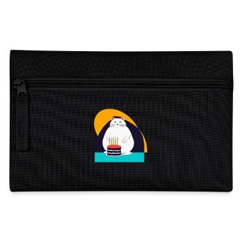 Cat celebrates fifth birthday - Pencil Case - black - Front