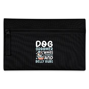Dog Groomer Wags Bubbles And Belly Rubs - Federtasche - Schwarz - Vorne