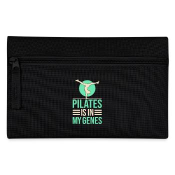 Yoga Pilates Is In My Genes Funny Yoga - Federtasche - Schwarz - Vorne