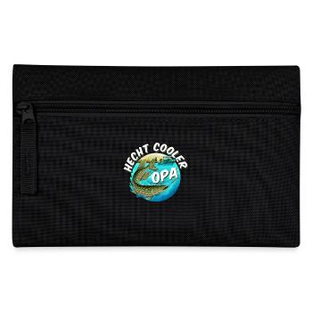 HECHT COOLER OPA Lustiges Hecht Angler Großvater - Federtasche - Schwarz - Vorne