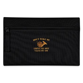 Blasinstrument Humor Mit Horn – "Don't Make Me - Federtasche - Schwarz - Vorne