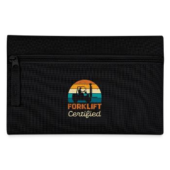 Forklift certified retro look - Pencil Case - black - Front